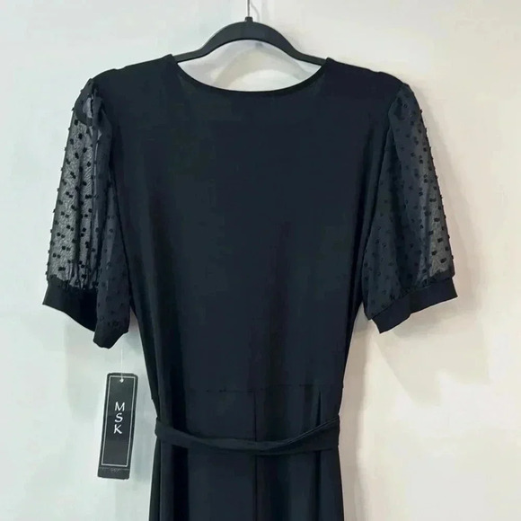 MSK Puff-Sleeve Belted Midi Dress Size M - Picture 11 of 13